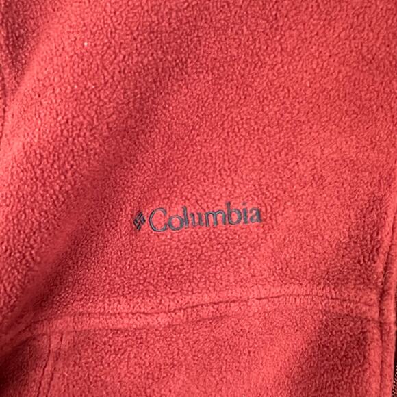 Columbia Mens Size Medium Steens Mountain 2.0 Full Zip Fleece Jacket Red Berry - Picture 9 of 11